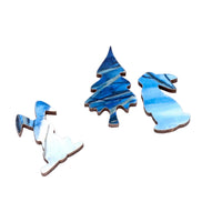 Winter Blues (50 Piece Mini Wooden Jigsaw Puzzle) - Nautilus Puzzles - Wooden Jigsaw Puzzles For Adults
