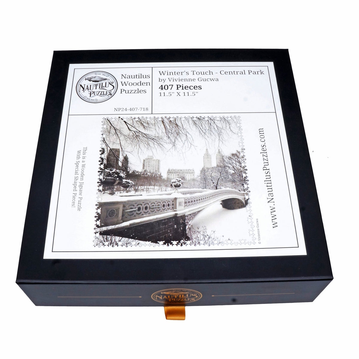 Winter's Touch - Central Park (407 Piece Wooden Jigsaw Puzzle) Extra Difficult - Nautilus Puzzles - Wooden Jigsaw Puzzles For Adults