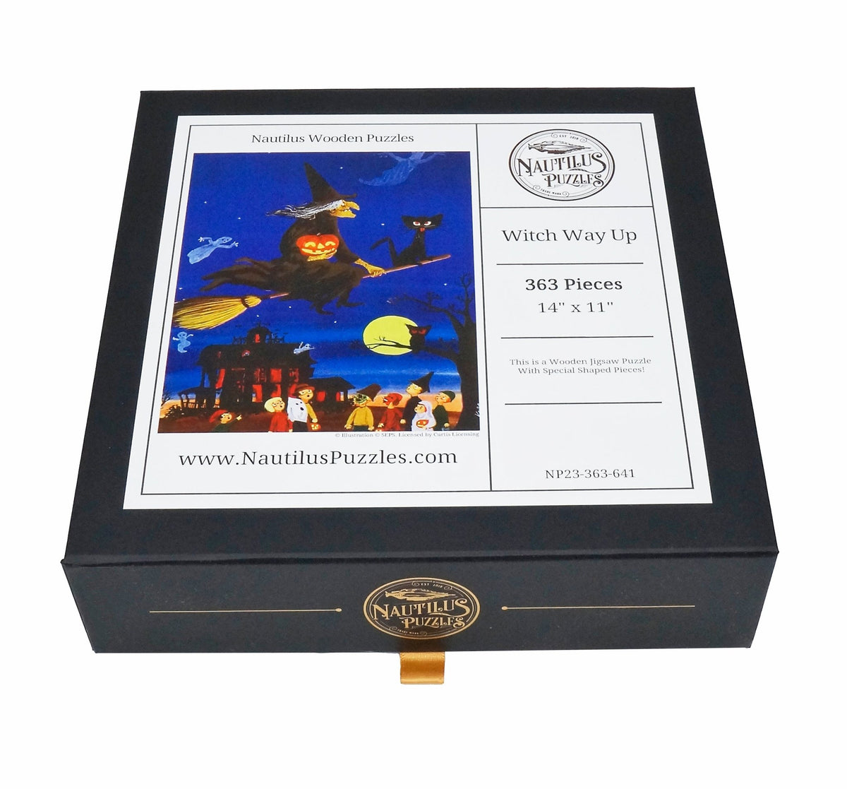 Witch Way Up (363 Piece Halloween Wooden Jigsaw Puzzle) - Nautilus Puzzles - Wooden Jigsaw Puzzles For Adults