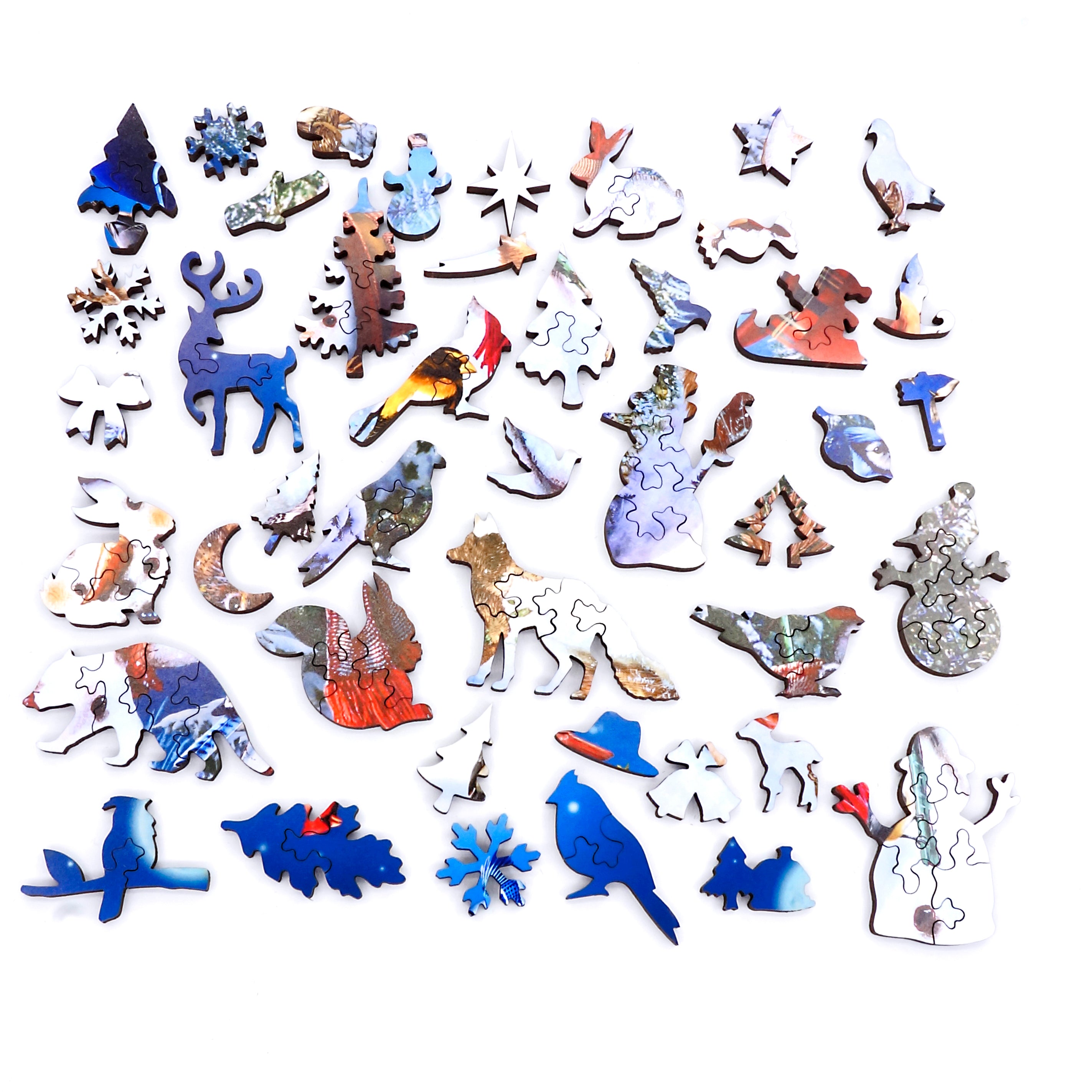 リース◯ winter wonderland Woodland Winter Wonderland (475 Piece Christmas Wooden