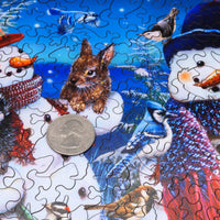 Woodland Winter Wonderland (475 Piece Christmas Wooden Puzzle Jigsaw) - Nautilus Puzzles - Wooden Jigsaw Puzzles For Adults