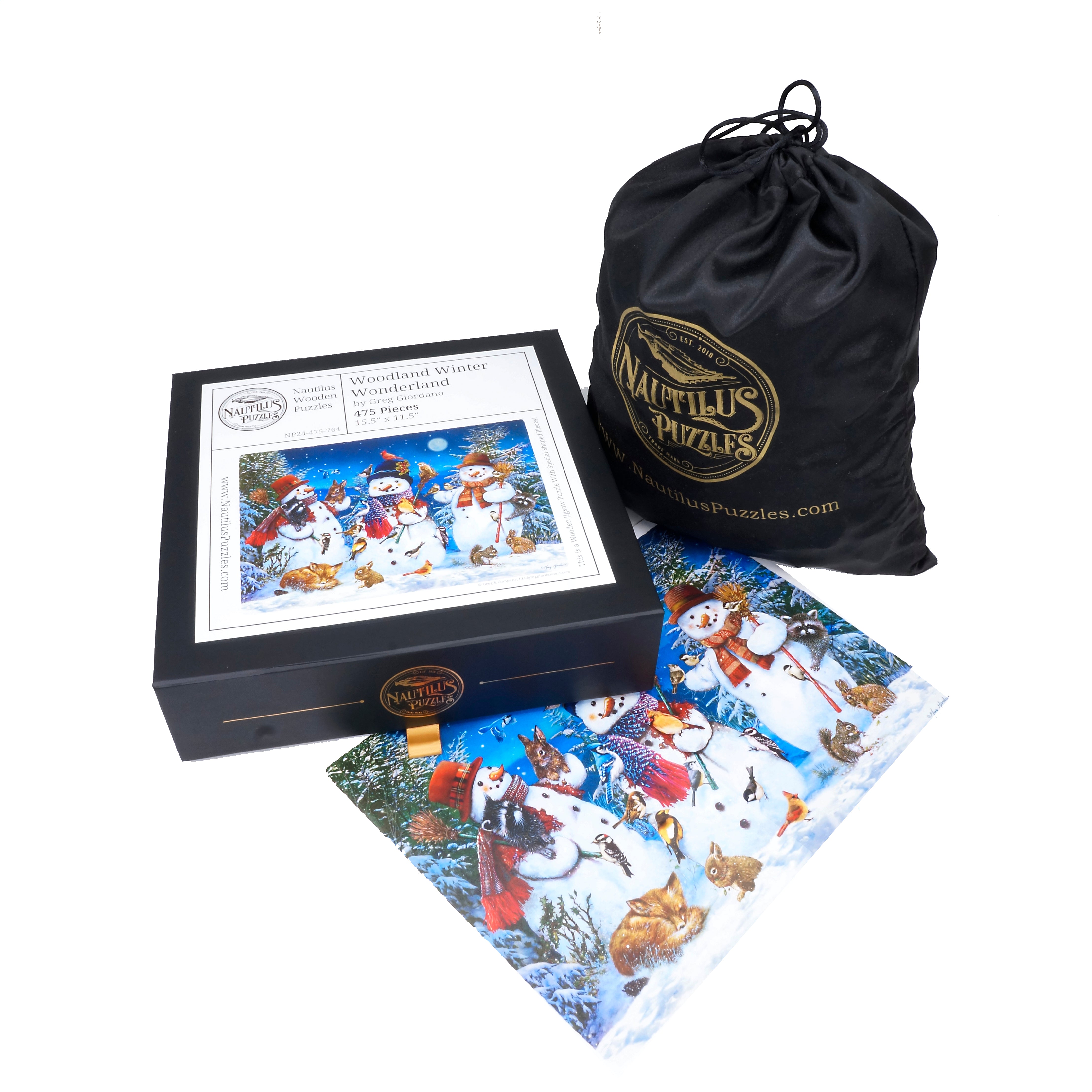 Woodland Winter Wonderland (475 Piece Christmas Wooden Puzzle