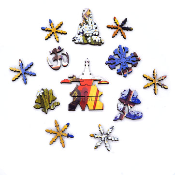 Mosaic wooden jigsaw puzzle