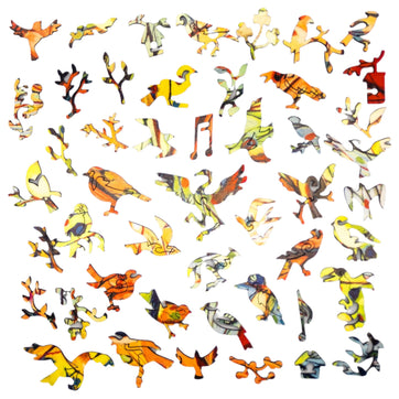 27 Birds (452 Piece Wooden Jigsaw Puzzle) - Nautilus Puzzles - Wooden Jigsaw Puzzles For Adults