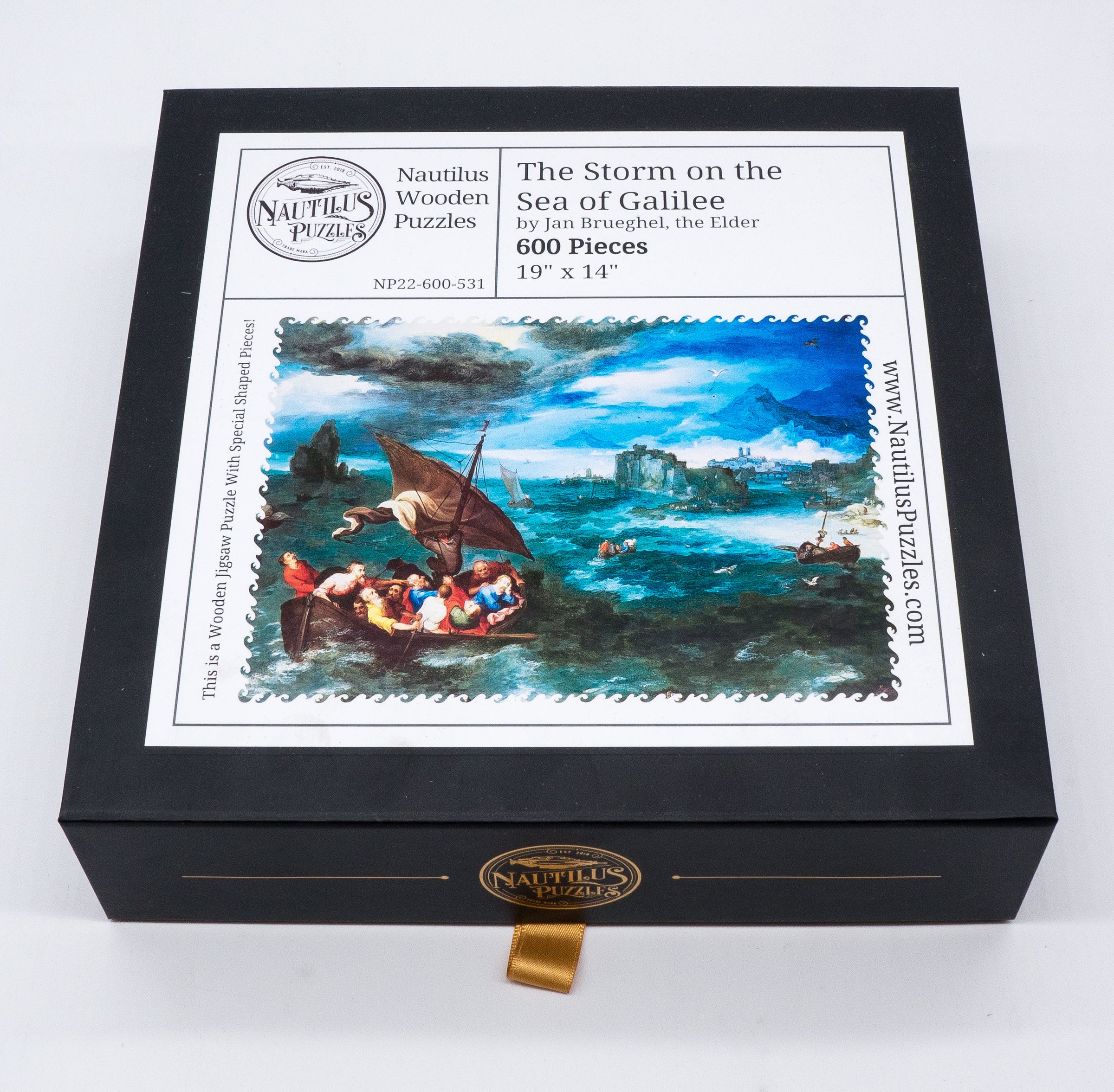 Storm on the Sea of Galilee (600 Piece Wooden Jigsaw Puzzle) - Nautilus Puzzles - Wooden Jigsaw Puzzles For Adults