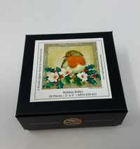 Holiday Robin (50 Piece Mini Christmas Wooden Jigsaw Puzzle) - Nautilus Puzzles - Wooden Jigsaw Puzzles For Adults