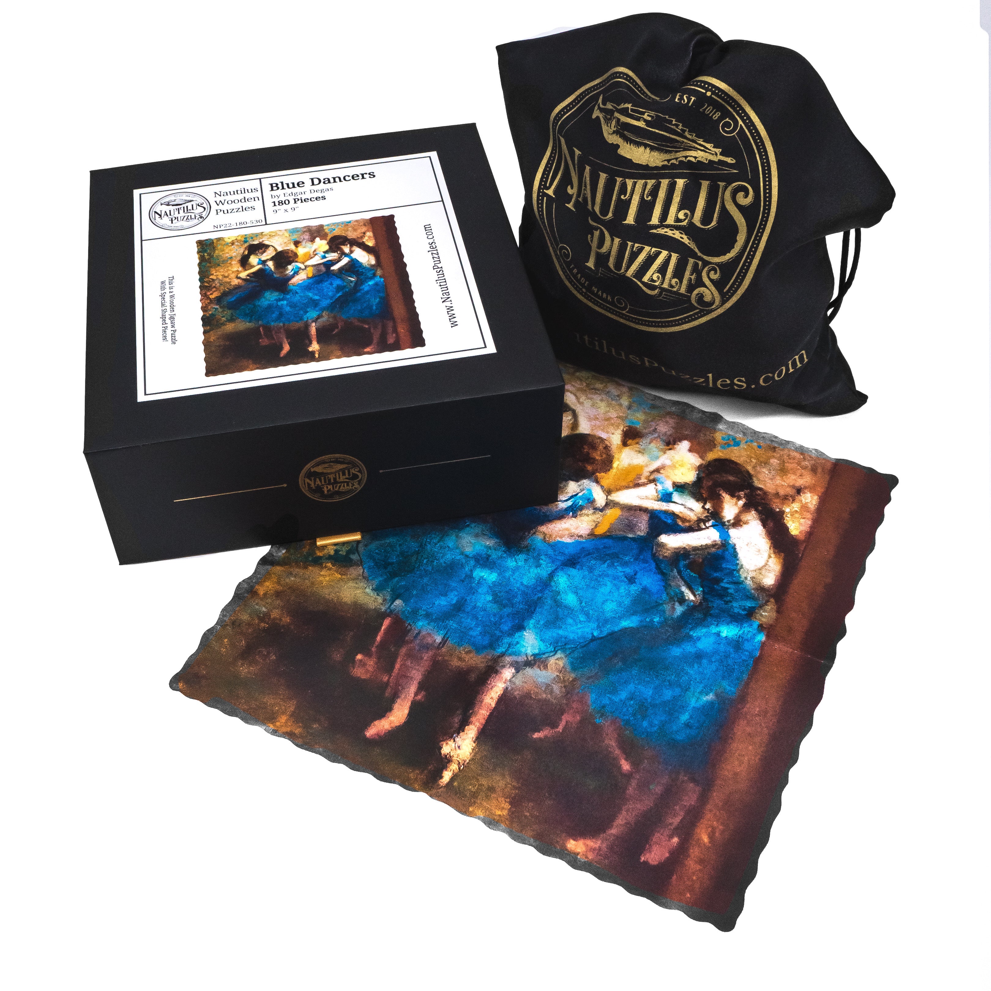 Blue Dancers by Edgar Degas (180 Piece Wooden Jigsaw Puzzle