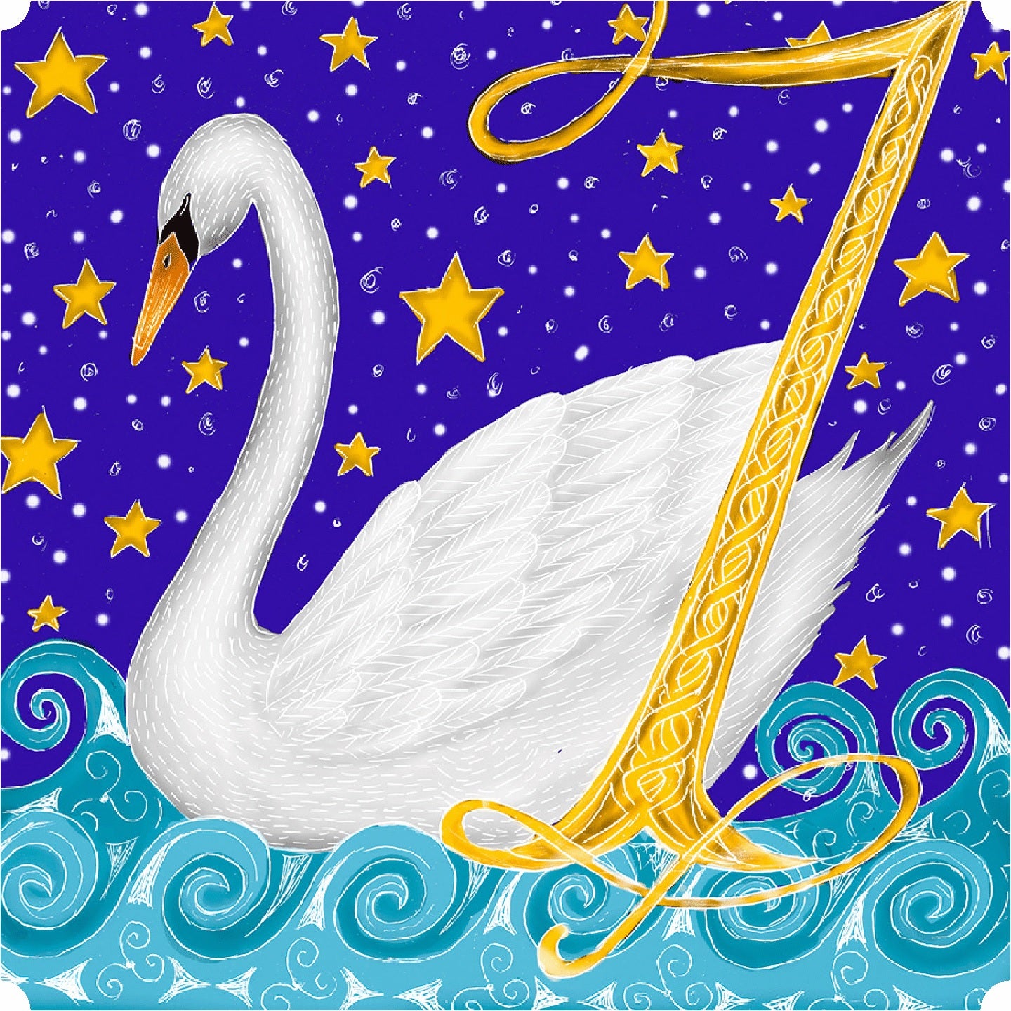 Seven Swans A Swimming (50 Piece Mini Wooden Jigsaw Puzzle