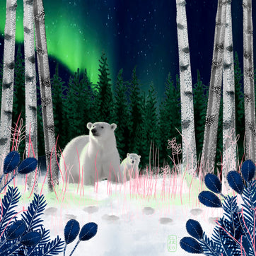 Alaskan Polar Bears - 351 Piece Wooden Jigsaw Puzzle - Nautilus Puzzles - Wooden Jigsaw Puzzles For Adults