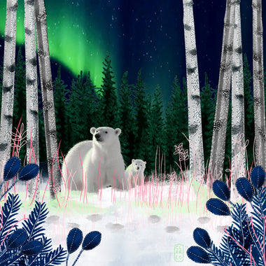 Alaskan Polar Bears - 351 Piece Wooden Jigsaw Puzzle - Nautilus Puzzles - Wooden Jigsaw Puzzles For Adults