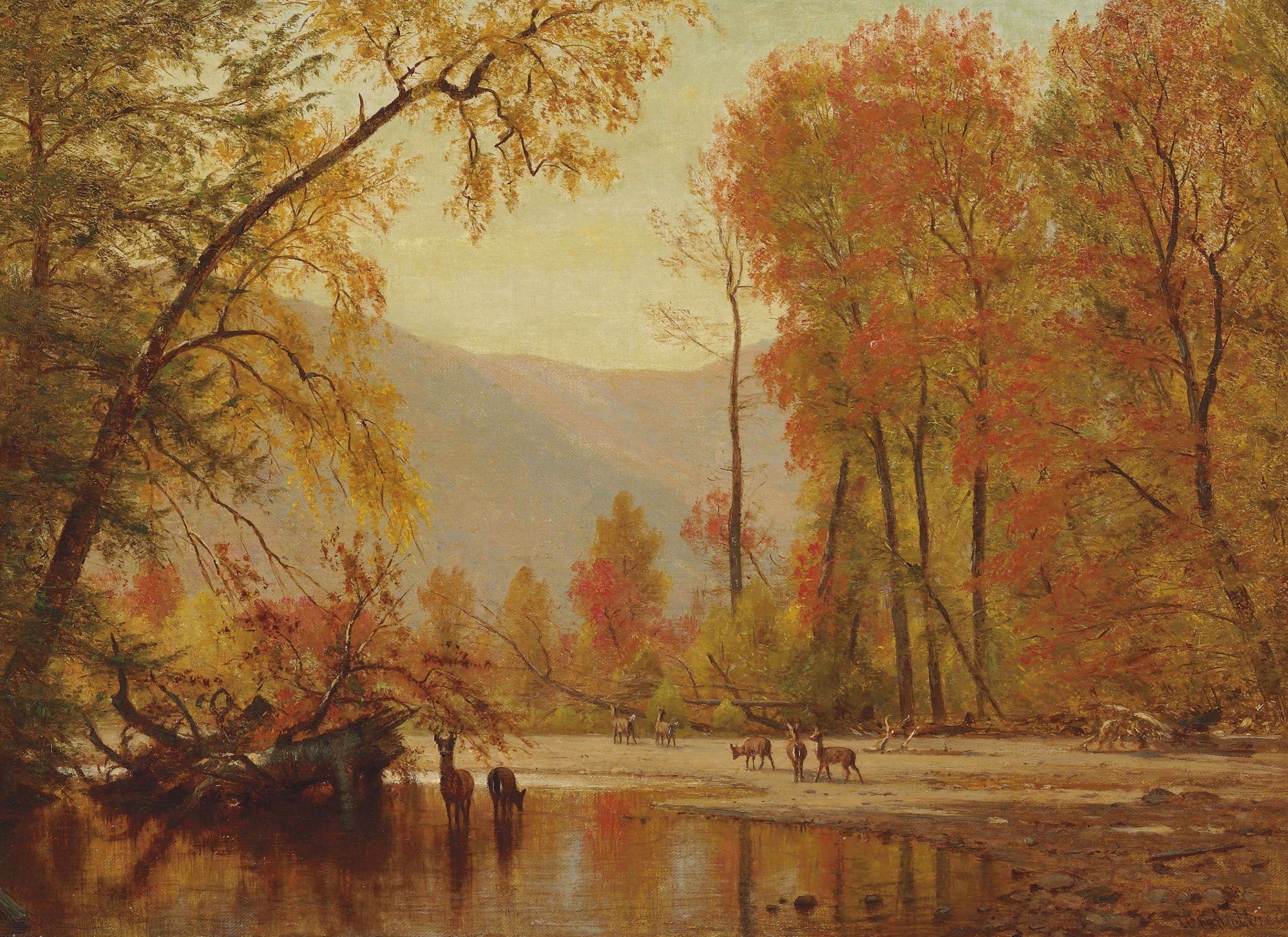 Autumn on the Delaware (385 Piece Autumn Wooden Jigsaw Puzzle) - Nautilus Puzzles - Wooden Jigsaw Puzzles For Adults