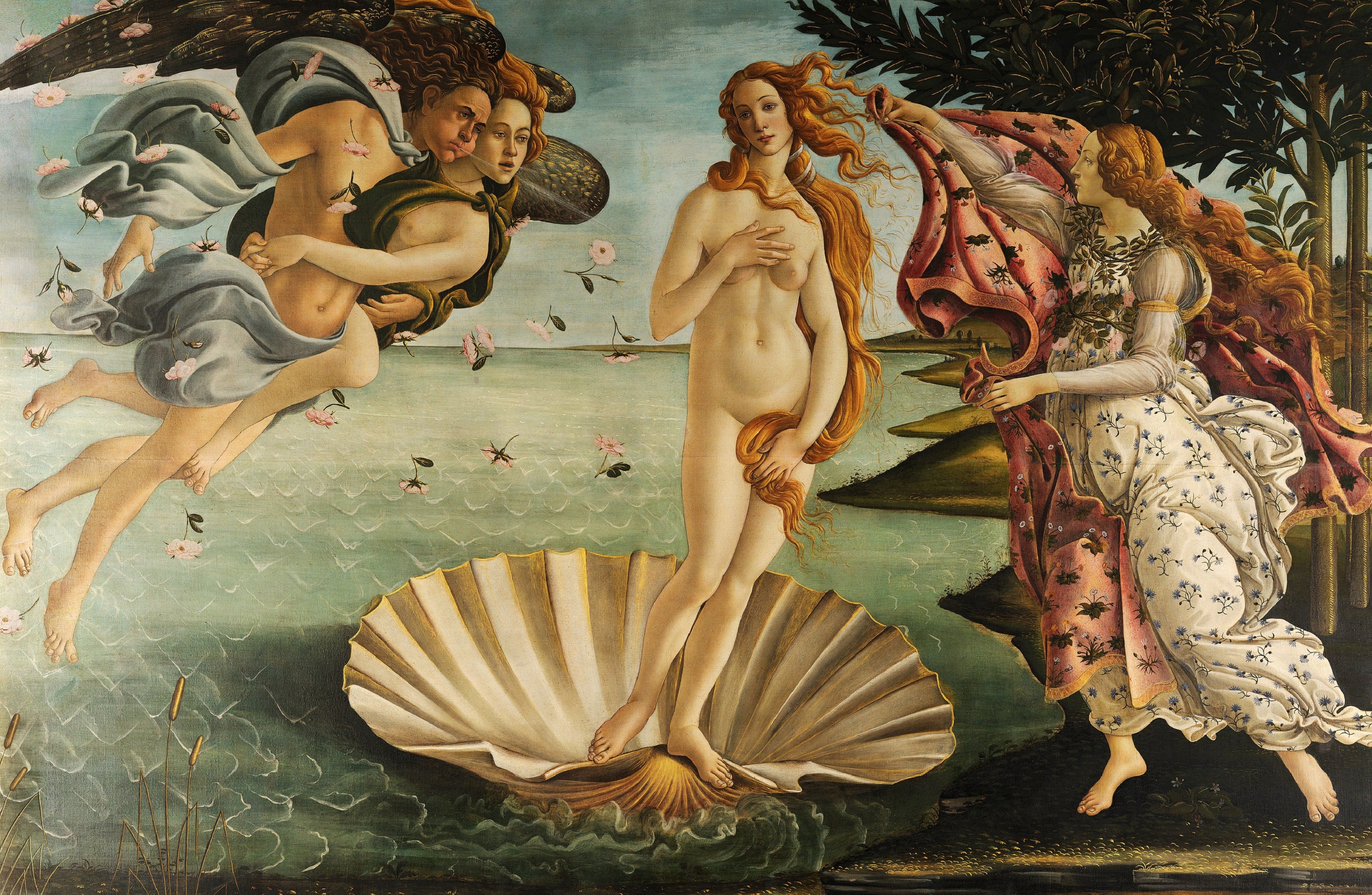 Franklin Mint フランスの 銀貨 Venus Botticelli The Birth of Venus by Botticelli (412 Piece Wooden Jigsaw Puzzle