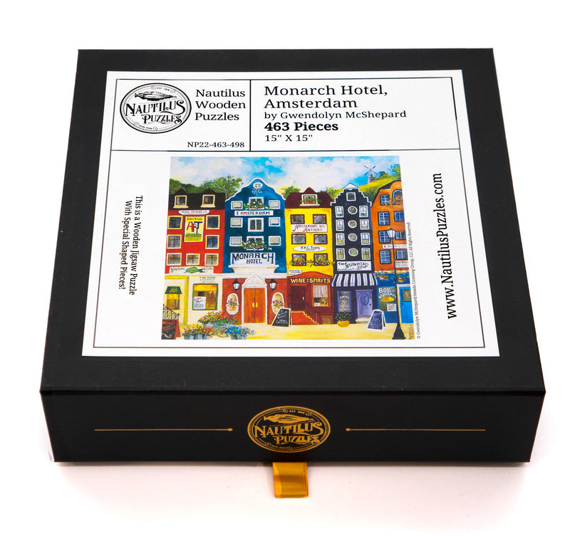 Monarch Hotel, Amsterdam (463 Piece Wooden Jigsaw Puzzle) - Nautilus Puzzles - Wooden Jigsaw Puzzles For Adults