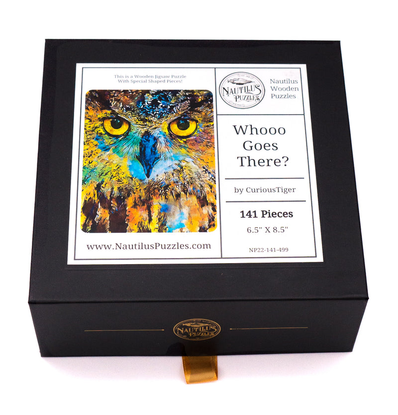 Whooo Goes There? - 141 Piece Wooden Jigsaw Puzzle - Nautilus Puzzles - Wooden Jigsaw Puzzles For Adults