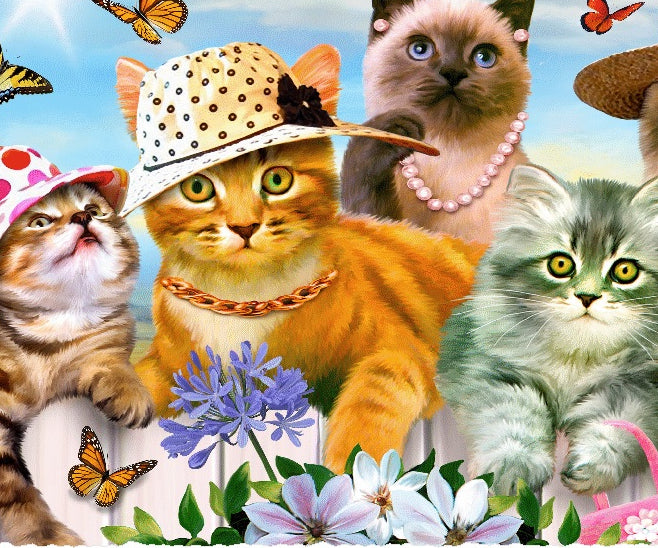 Cats in Hats (146 Piece Cat Jigsaw Puzzle) - Nautilus Puzzles - Wooden Jigsaw Puzzles For Adults