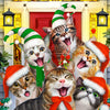 Crazy Christmas Cats (55 Piece Mini Christmas Wooden Jigsaw Puzzle) - Nautilus Puzzles - Wooden Jigsaw Puzzles For Adults