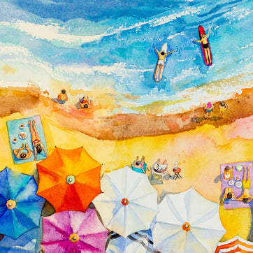 A Day at the Beach (145 Piece Wooden Jigsaw Puzzle) - Nautilus Puzzles - Wooden Jigsaw Puzzles For Adults