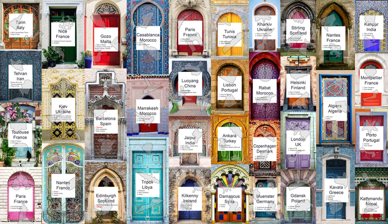 Doors to the World (557 Piece Wooden Jigsaw Puzzle) - Nautilus Puzzles - Wooden Jigsaw Puzzles For Adults