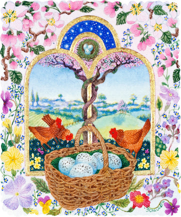 Easter Basket (75 Pieces) Mini Wooden Easter Puzzle - Nautilus Puzzles - Wooden Jigsaw Puzzles For Adults