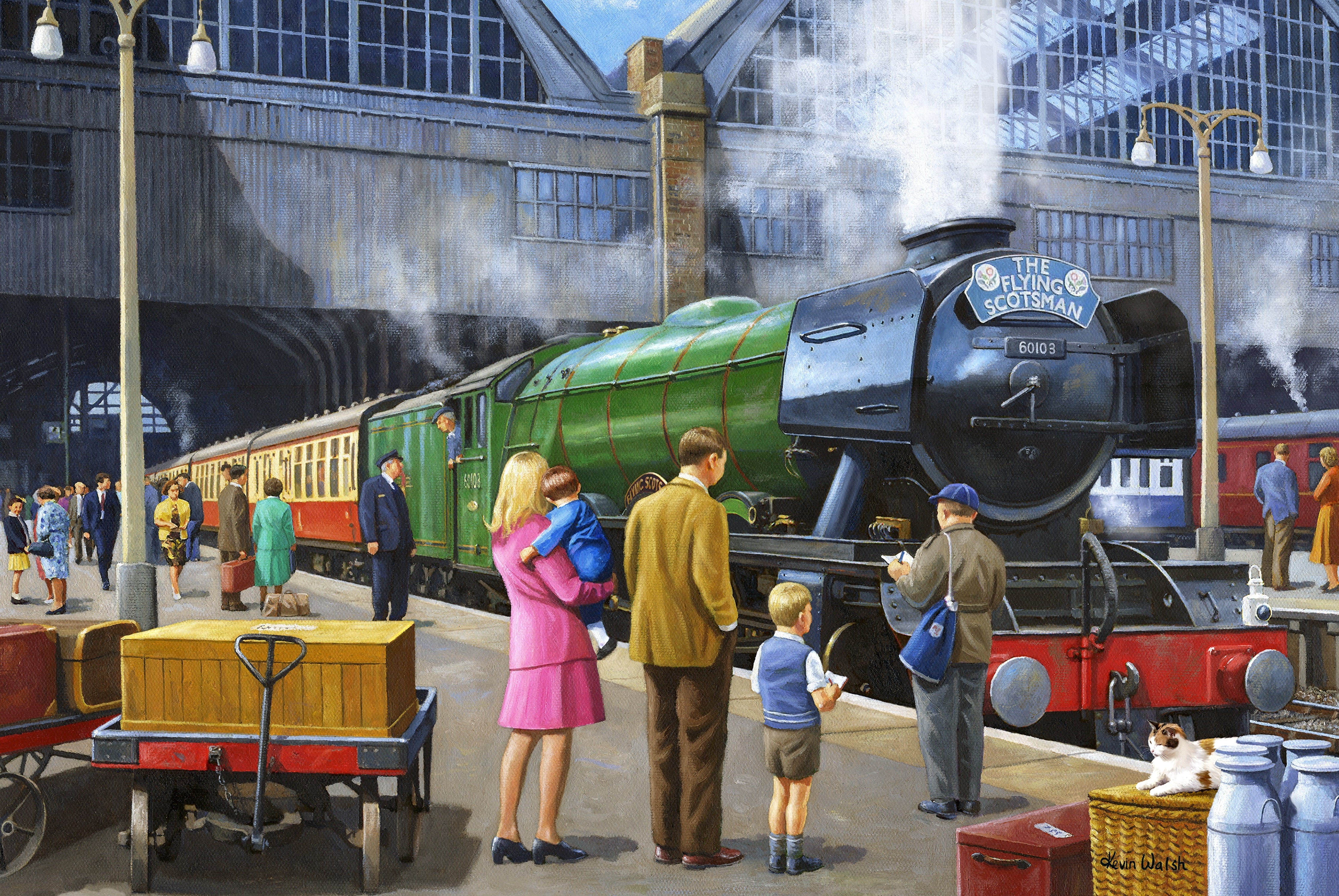 The Flying Scotsman at Kings Cross | Wooden Jigsaw Puzzle