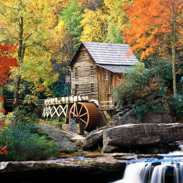 Glade Creek Grist Mill (190 Piece Wooden Jigsaw Puzzle) - Nautilus Puzzles - Wooden Jigsaw Puzzles For Adults