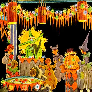 Halloween Apple Dunking (50 Pieces) Mini Halloween Wooden Jigsaw Puzzle - Nautilus Puzzles - Wooden Jigsaw Puzzles For Adults