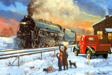 Home For Christmas (51 Piece Mini Christmas Wooden Jigsaw Puzzle) - Nautilus Puzzles - Wooden Jigsaw Puzzles For Adults