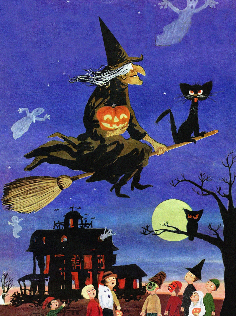Halloween Fly Over (50 Pieces) Mini Halloween Wooden Jigsaw Puzzle - Nautilus Puzzles - Wooden Jigsaw Puzzles For Adults