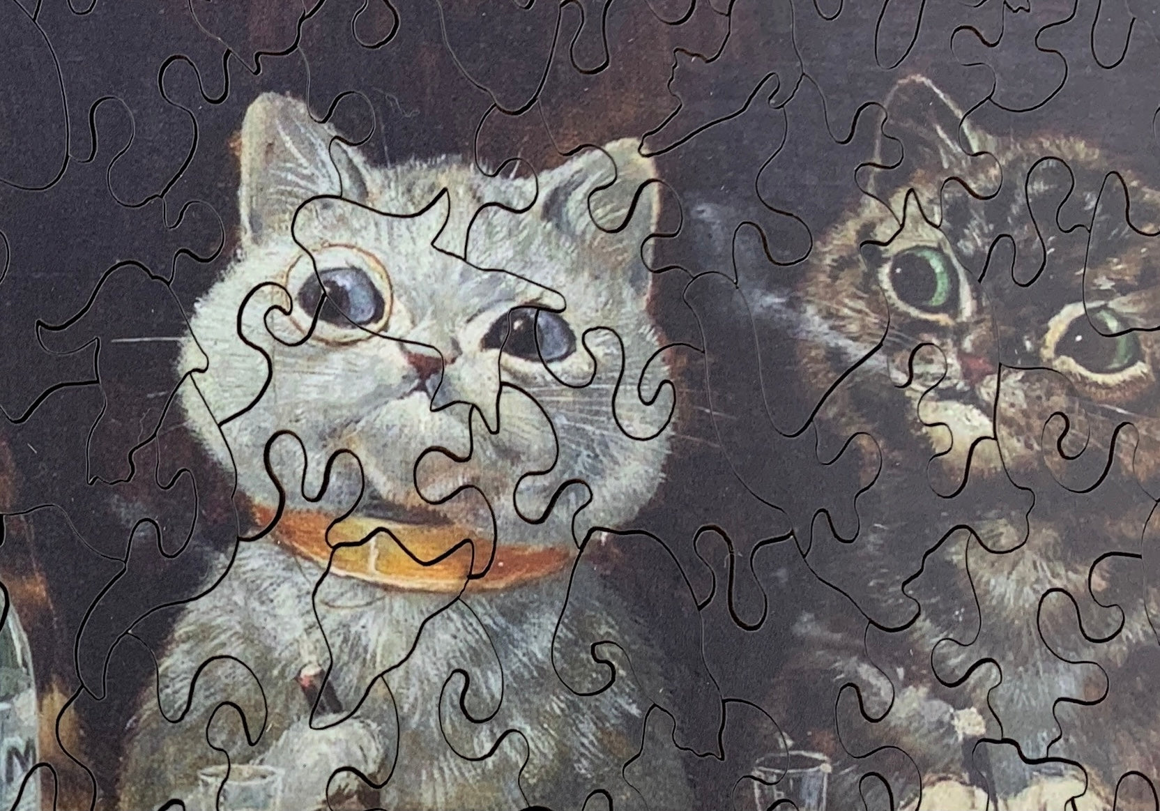 The Bachelor Party (146 Piece Cat Jigsaw Puzzle) - Nautilus Puzzles - Wooden Jigsaw Puzzles For Adults