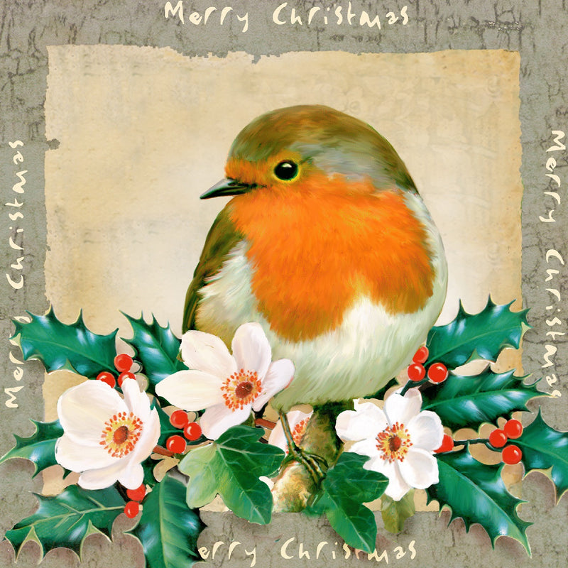 Holiday Robin (50 Piece Mini Christmas Wooden Jigsaw Puzzle) - Nautilus Puzzles - Wooden Jigsaw Puzzles For Adults