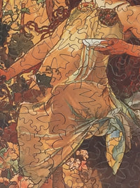 Autumn by Alphonse Mucha (122 Piece Wooden Jigsaw Puzzle) - Nautilus Puzzles - Wooden Jigsaw Puzzles For Adults