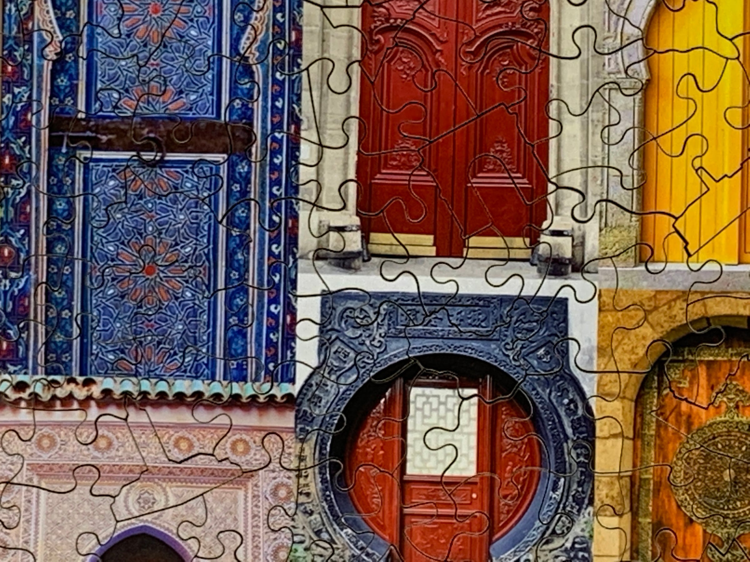 Doors to the World (557 Piece Wooden Jigsaw Puzzle) - Nautilus Puzzles - Wooden Jigsaw Puzzles For Adults