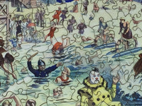 The Great Coney Island Water Carnival - 500 Piece Wooden Jigsaw Puzzle - Nautilus Puzzles - Wooden Jigsaw Puzzles For Adults