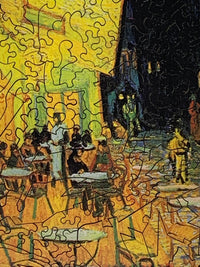 Cafe Terrace at Night by van Gogh (427 Piece Wooden Jigsaw Puzzle) - Nautilus Puzzles - Wooden Jigsaw Puzzles For Adults