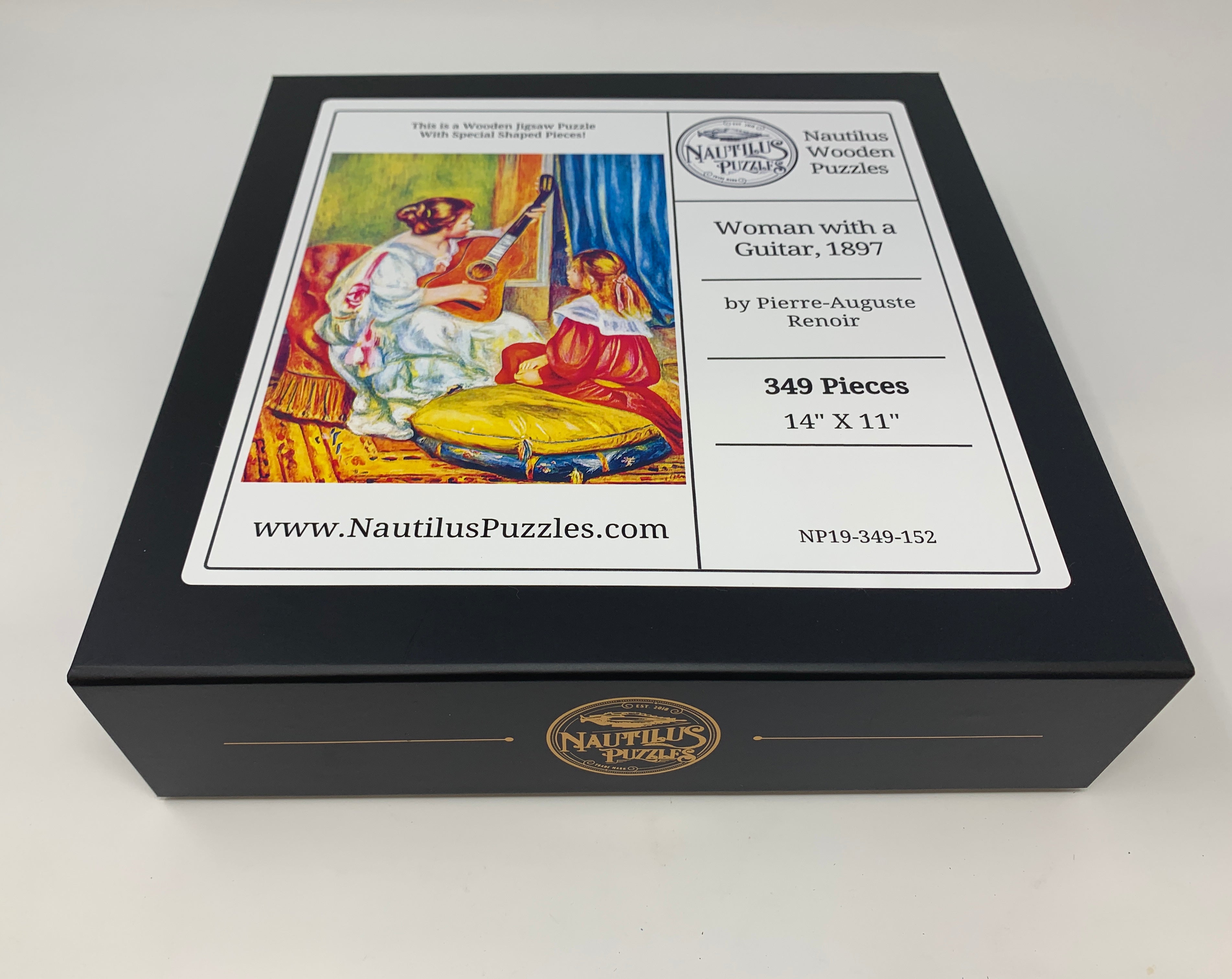 Woman with a Guitar by Renoir (349 Piece Wooden Puzzle) | Nautilus
