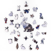 Winter Buddies - 350 Piece Christmas Wooden Jigsaw Puzzle - Nautilus Puzzles - Wooden Jigsaw Puzzles For Adults