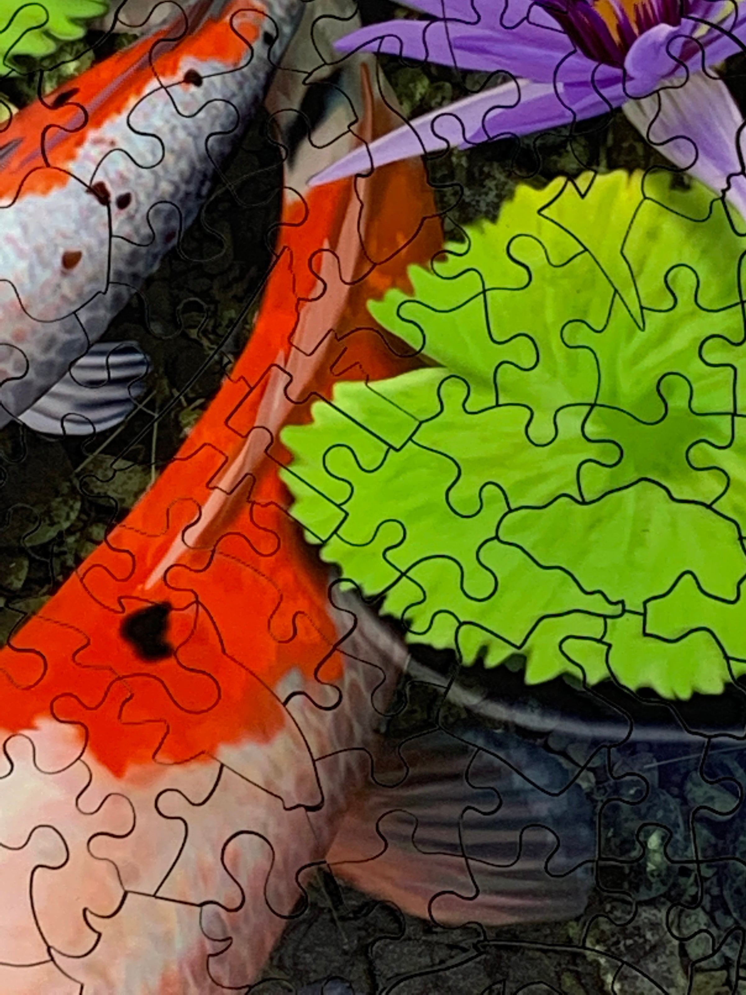 Koi Pond by Howard Robinson (400 Piece Wooden Jigsaw Puzzle) - Nautilus Puzzles - Wooden Jigsaw Puzzles For Adults