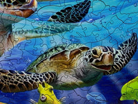 Turtle Beach (475 Piece Turtle Wooden Jigsaw Puzzle) - Nautilus Puzzles - Wooden Jigsaw Puzzles For Adults