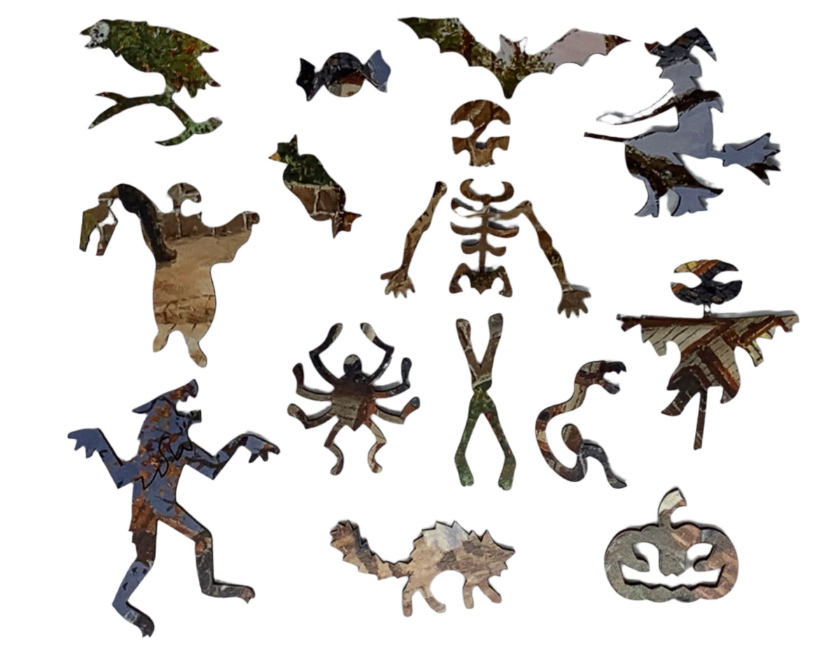 You Go First! - 256 Piece Wooden Halloween Jigsaw Puzzle - Nautilus Puzzles - Wooden Jigsaw Puzzles For Adults