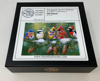 Wrapped Up for Winter (358 Piece Winter Wooden Jigsaw Puzzle) - Nautilus Puzzles - Wooden Jigsaw Puzzles For Adults