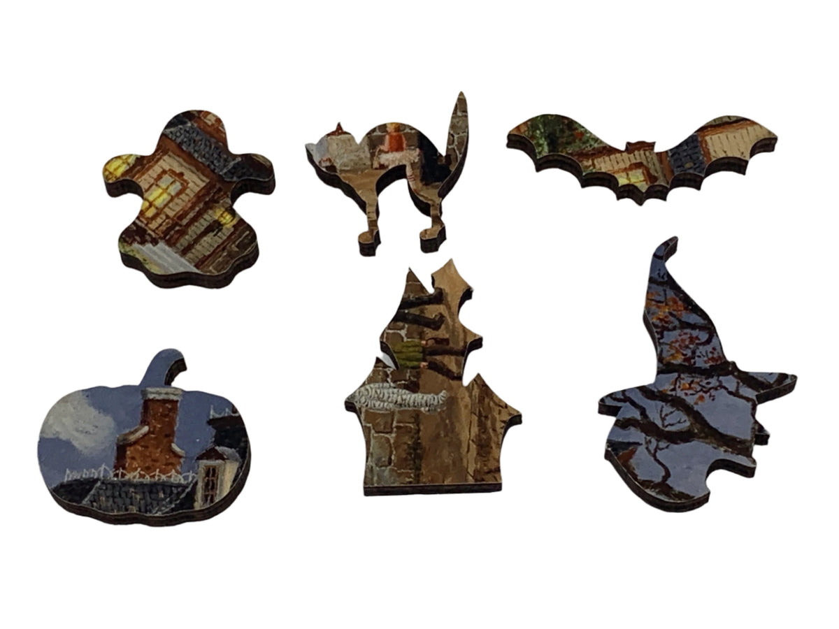 You Go First! (50 Piece Mini Halloween Wooden Jigsaw Puzzle) - Nautilus Puzzles - Wooden Jigsaw Puzzles For Adults