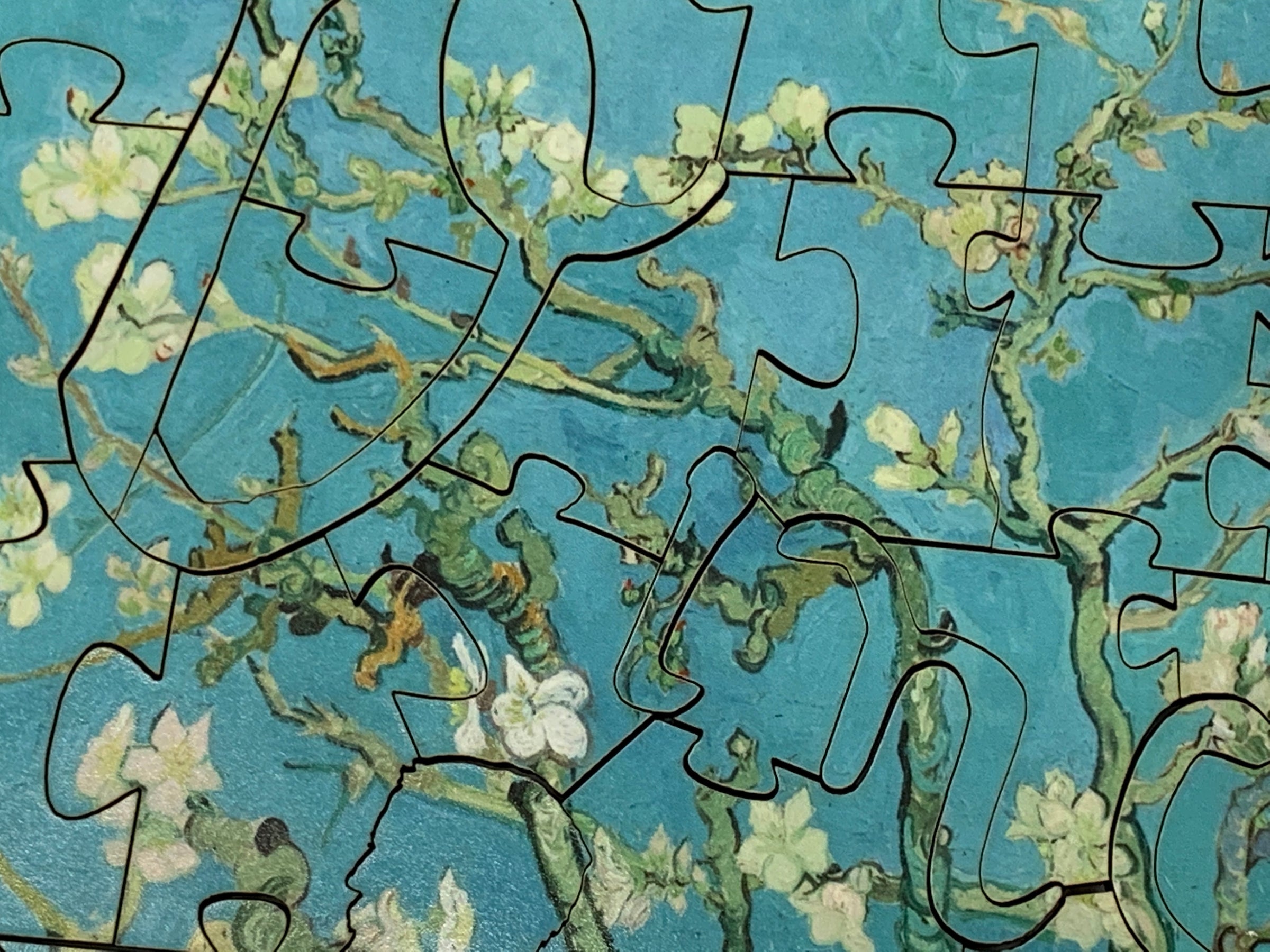 Almond Blossoms by Vincent Van Gogh (50 Piece Wooden Jigsaw Puzzle) - Nautilus Puzzles - Wooden Jigsaw Puzzles For Adults