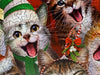 Crazy Christmas Cats - 261 Piece Wooden Jigsaw Puzzle - Nautilus Puzzles - Wooden Jigsaw Puzzles For Adults
