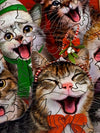 Crazy Christmas Cats (55 Piece Mini Christmas Wooden Jigsaw Puzzle) - Nautilus Puzzles - Wooden Jigsaw Puzzles For Adults