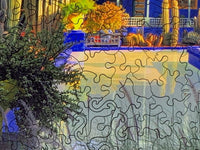 Le Jardin Majorelle, Marrakech, Morocco (448 Piece Wooden Jigsaw Puzzle) - Nautilus Puzzles - Wooden Jigsaw Puzzles For Adults