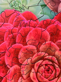 Succulent Love (201 Piece Wooden Jigsaw Puzzle - Nautilus Puzzles - Wooden Jigsaw Puzzles For Adults