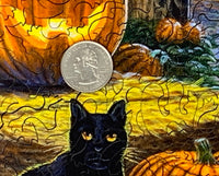 Cat O'Lantern  - 292 Piece Wooden Jigsaw Puzzle - Nautilus Puzzles - Wooden Jigsaw Puzzles For Adults