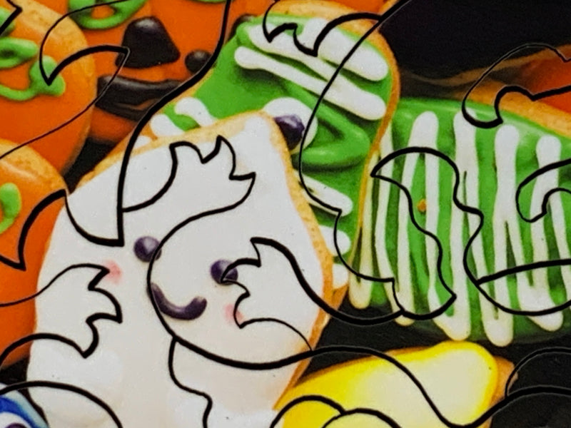 Halloween Cookies (47 Piece Mini Halloween Wooden Jigsaw Puzzle) - Nautilus Puzzles - Wooden Jigsaw Puzzles For Adults