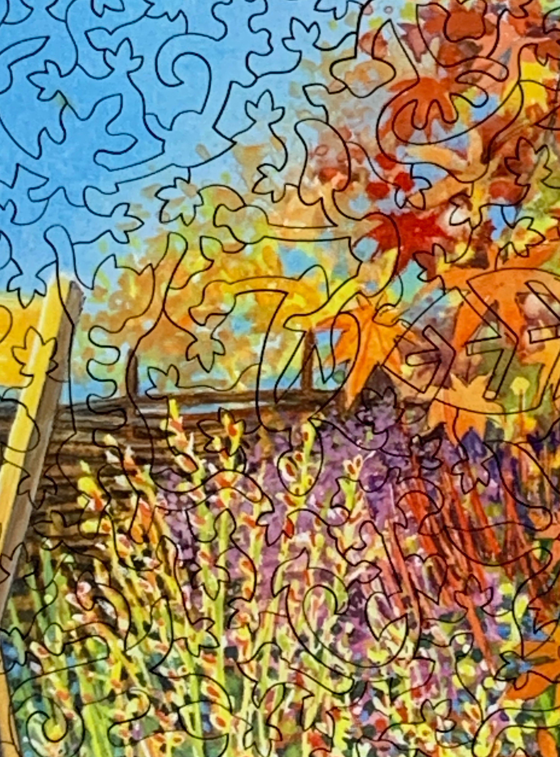 Fall Fishing - 425 Piece Wooden Jigsaw Puzzle - Nautilus Puzzles - Wooden Jigsaw Puzzles For Adults