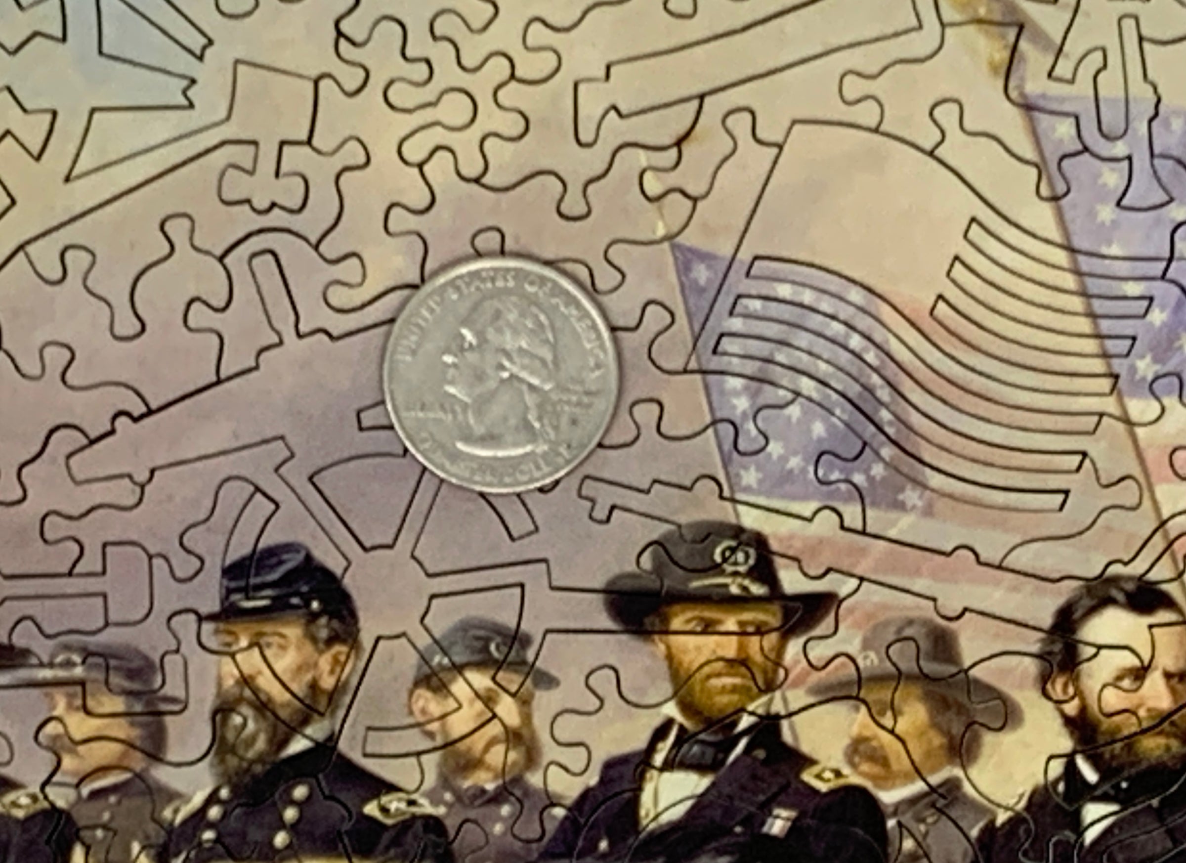 Grant and His Generals (520 Pieces) by Ole Peter Hansen Balling, Wooden Jigsaw Puzzle - Nautilus Puzzles - Wooden Jigsaw Puzzles For Adults